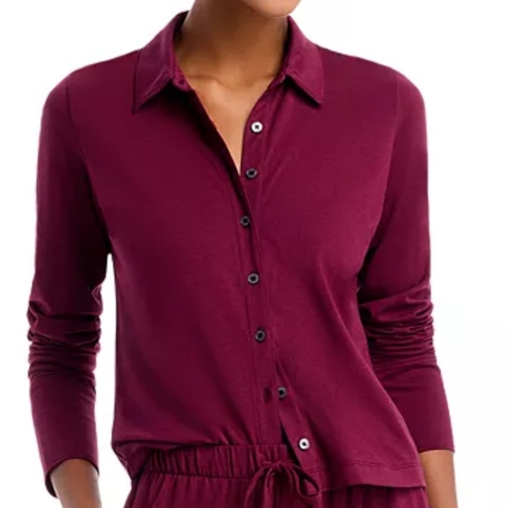 ATM Anthony Thomas Melillo Burgundy Button Down Shirt